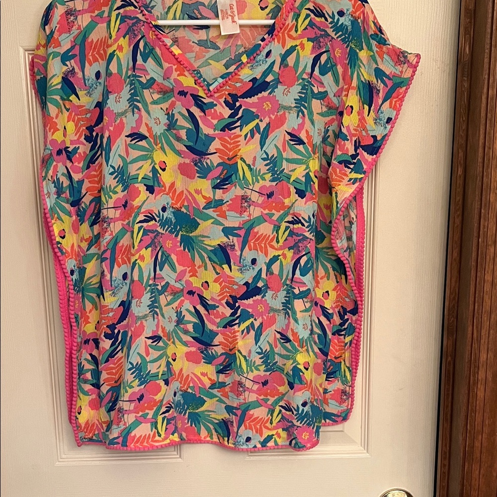 Cat & Jack Multicolor Floral Coverup EUC